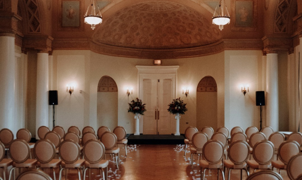 wedding ceremony anne christman memorial hall