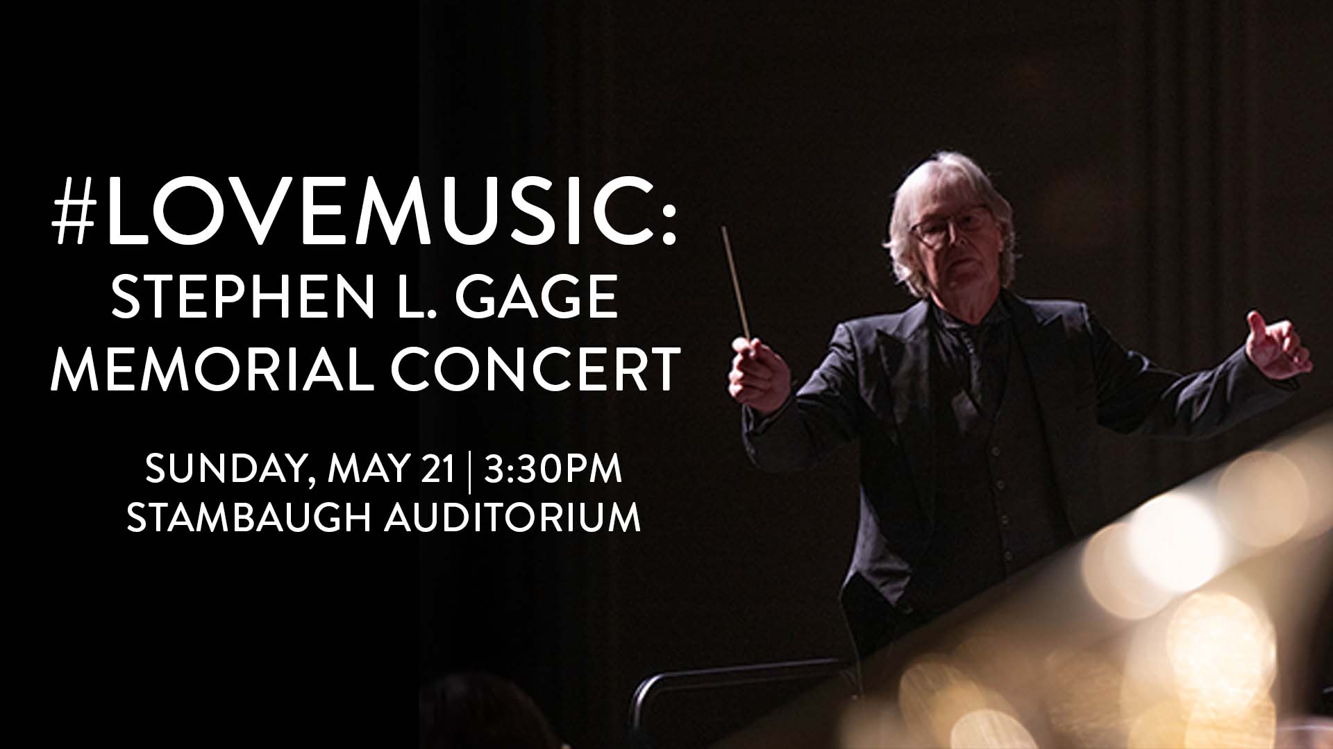 Stephen L Gage Memorial Concert Stambaugh Auditorium