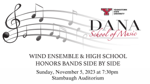 Dana school of music and high school honors band concert event